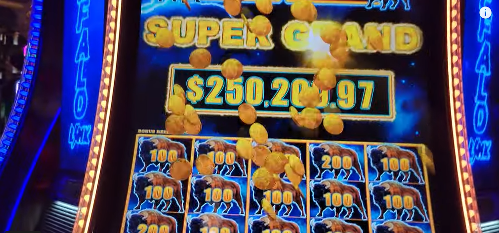 A $2 bet leads to a massive $250K win! See how Don hit the Super Grand Jackpot on Buffalo Link at The Cosmopolitan in this thrilling video